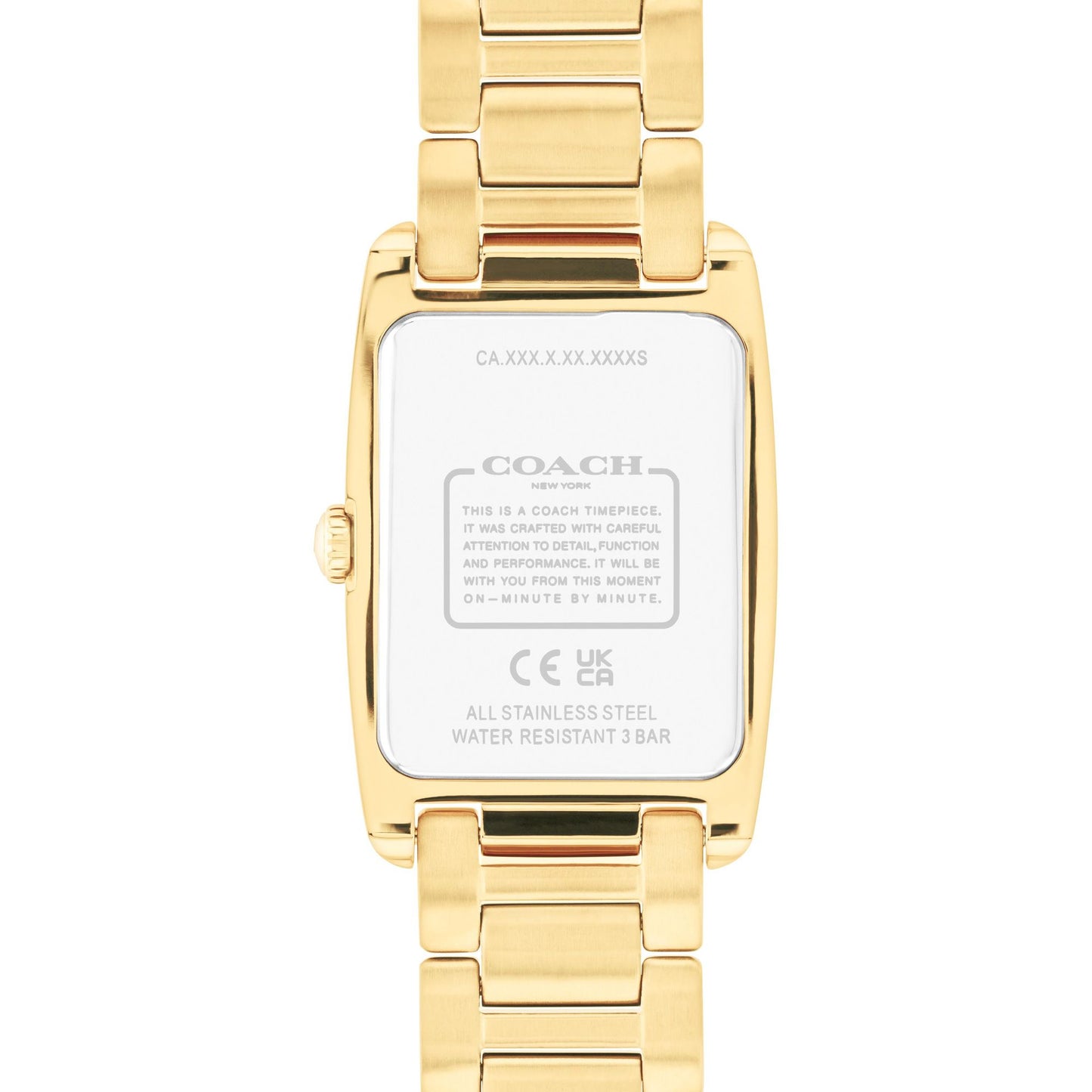 COACH Reese Crystal Black Dial Gold-Tone Bracelet Watch 35mm