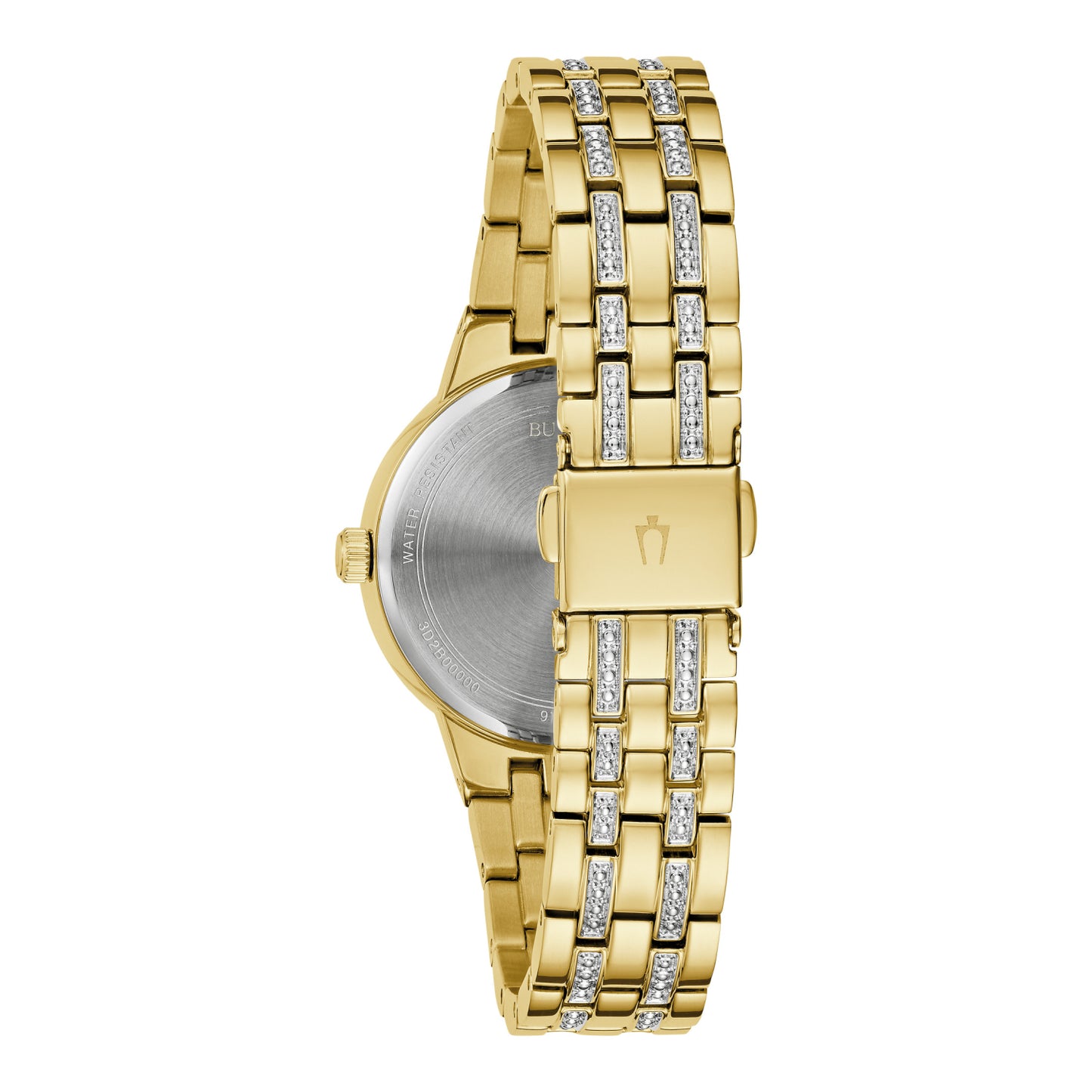 Bulova Phantom Crystal Women's 32.5mm Gold Bracelet Watch - Champagne Dial