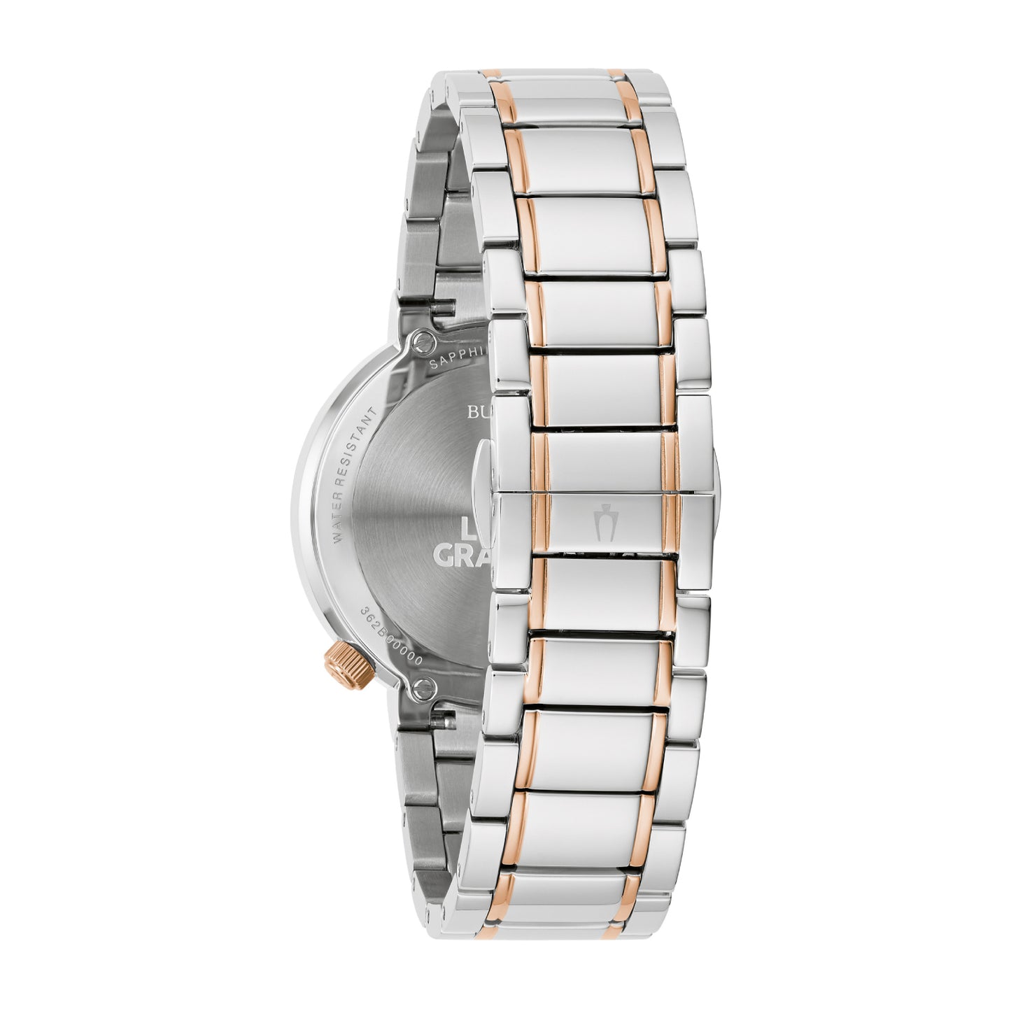 Reloj de pulsera de dos tonos con tres manecillas y esfera gris Bulova Latin Grammy para mujer de 35 mm