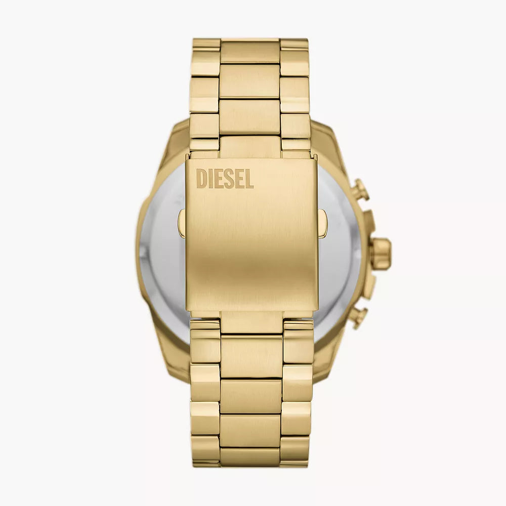 Reloj cronógrafo de pulsera Diesel Mega Chief para hombre de 51 mm, dorado