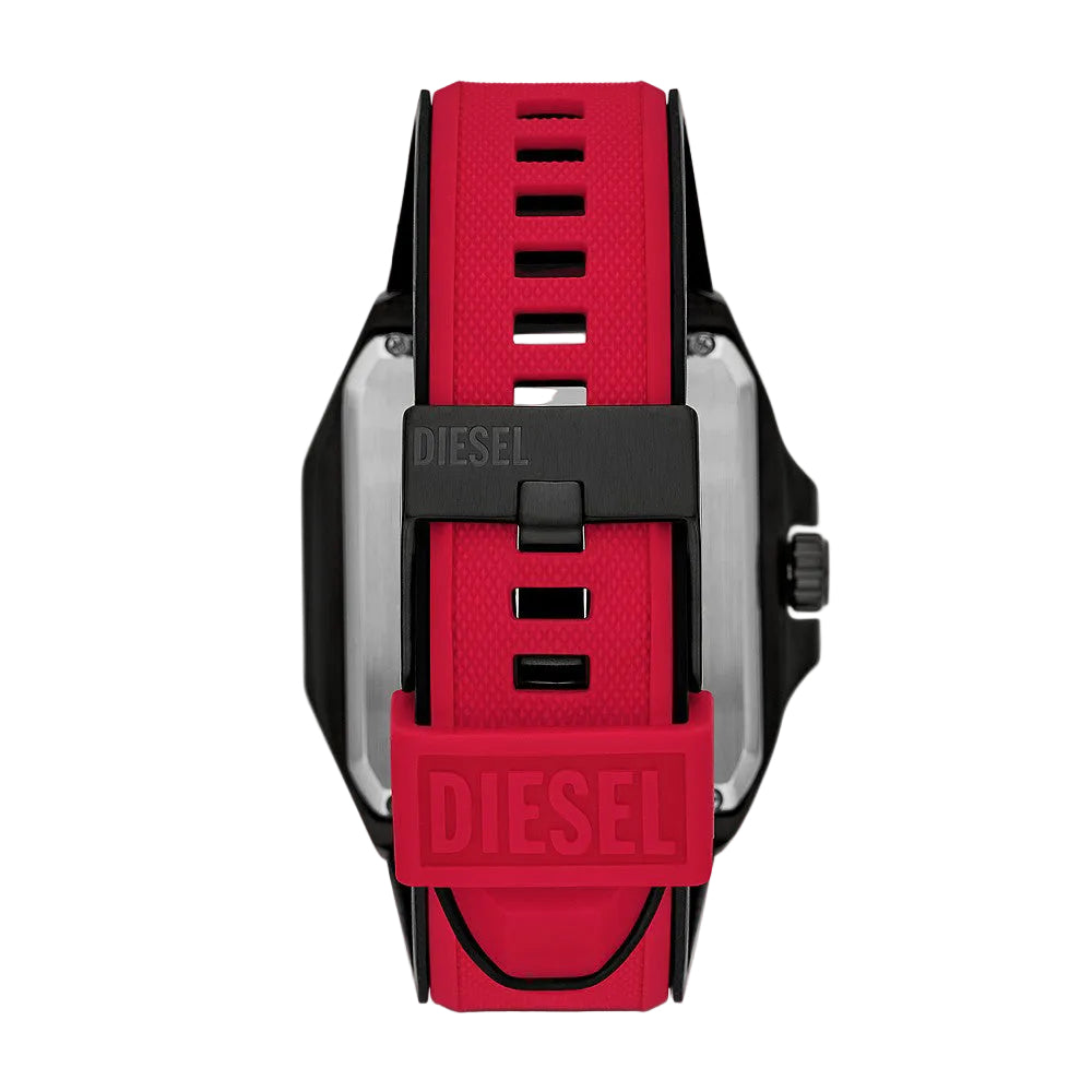 Diesel Flayed Men's 47mm Automatic Bracelet Watch - Black/Red
