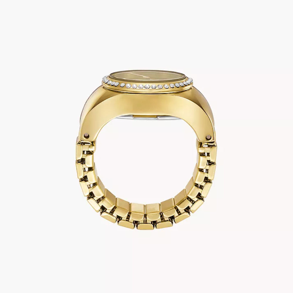 Fossil Women's 15mm Two-Hand Watch Ring - Gold