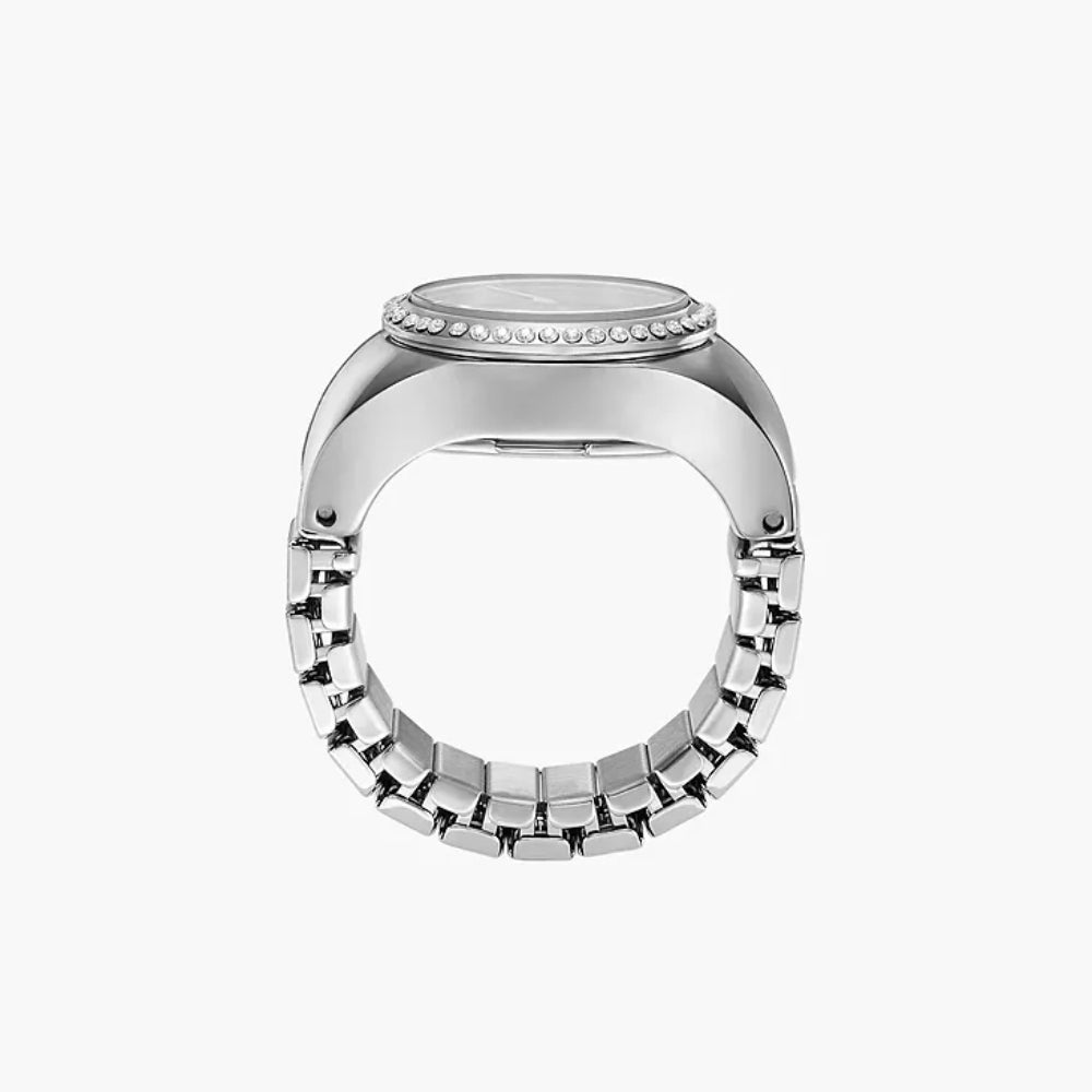 Fossil Women's 15mm Two-Hand Watch Ring - Silver