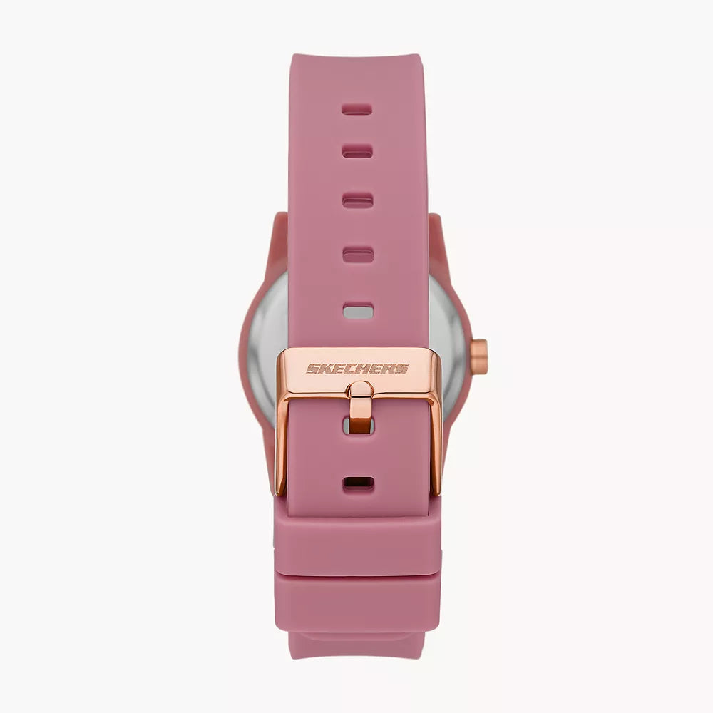 Reloj analógico Skechers Rosencrans para mujer, correa de 30 mm, color rosa