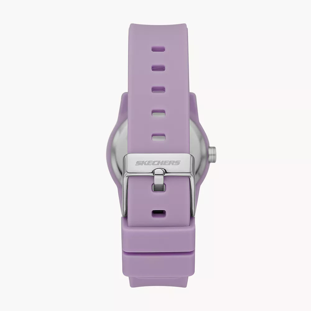 Reloj analógico Skechers Rosencrans para mujer, correa de 30 mm, color morado