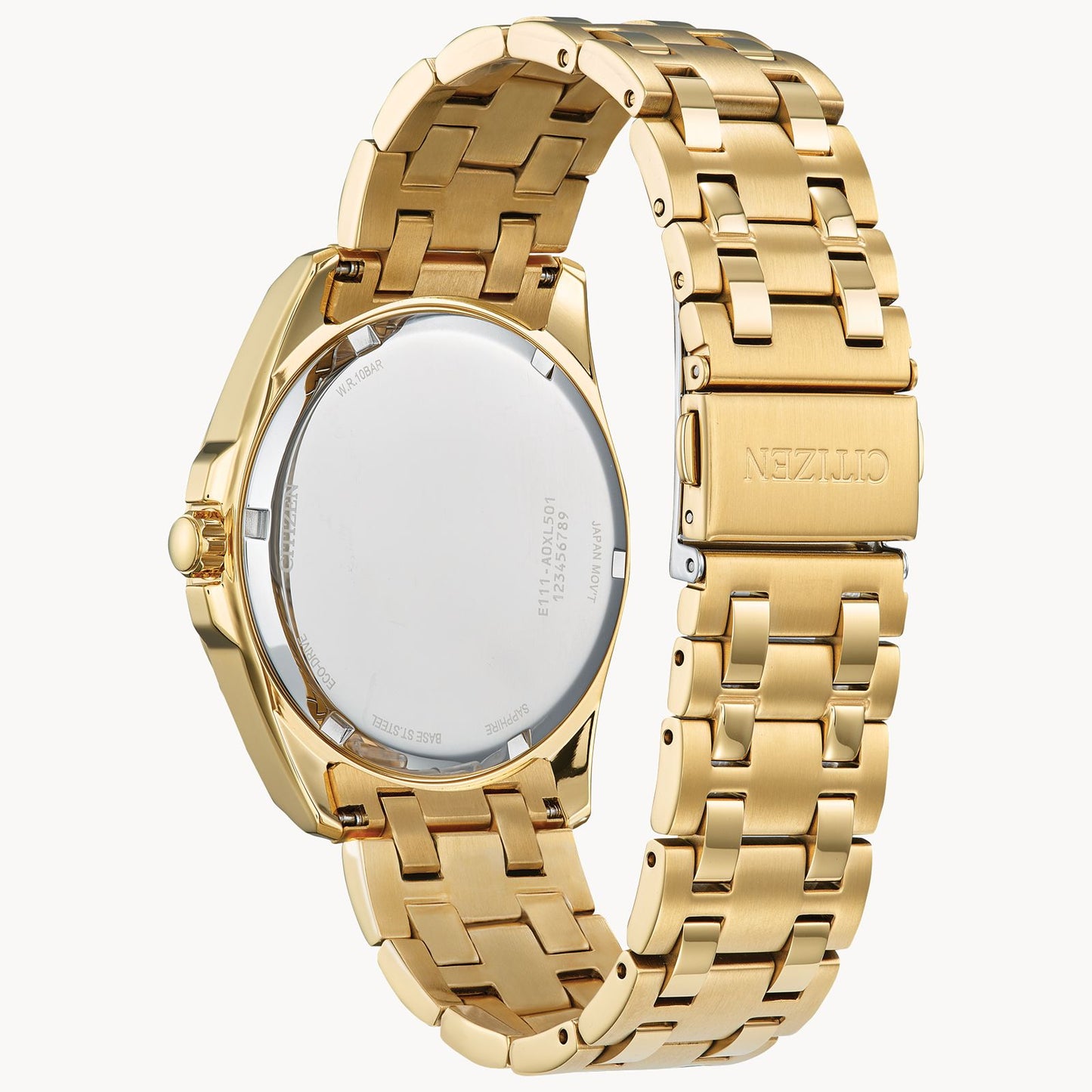 Reloj Citizen Peyten Eco-Drive de 41 mm con pulsera de acero inoxidable para hombre, dorado