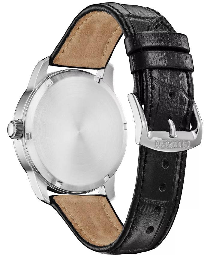 Citizen Men's 42mm Eco-Drive Leather Strap Watch - Black