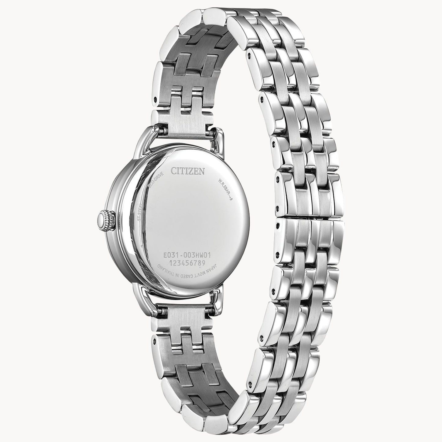 Citizen Classic Coin Edge Women's 29mm Eco Drive Stainless Steel Bracelet Watch - Silver