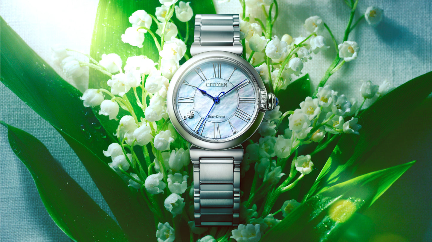 Reloj Citizen L Mae Eco Drive de acero inoxidable con pulsera plateada de 29,5 mm para mujer, esfera blanca