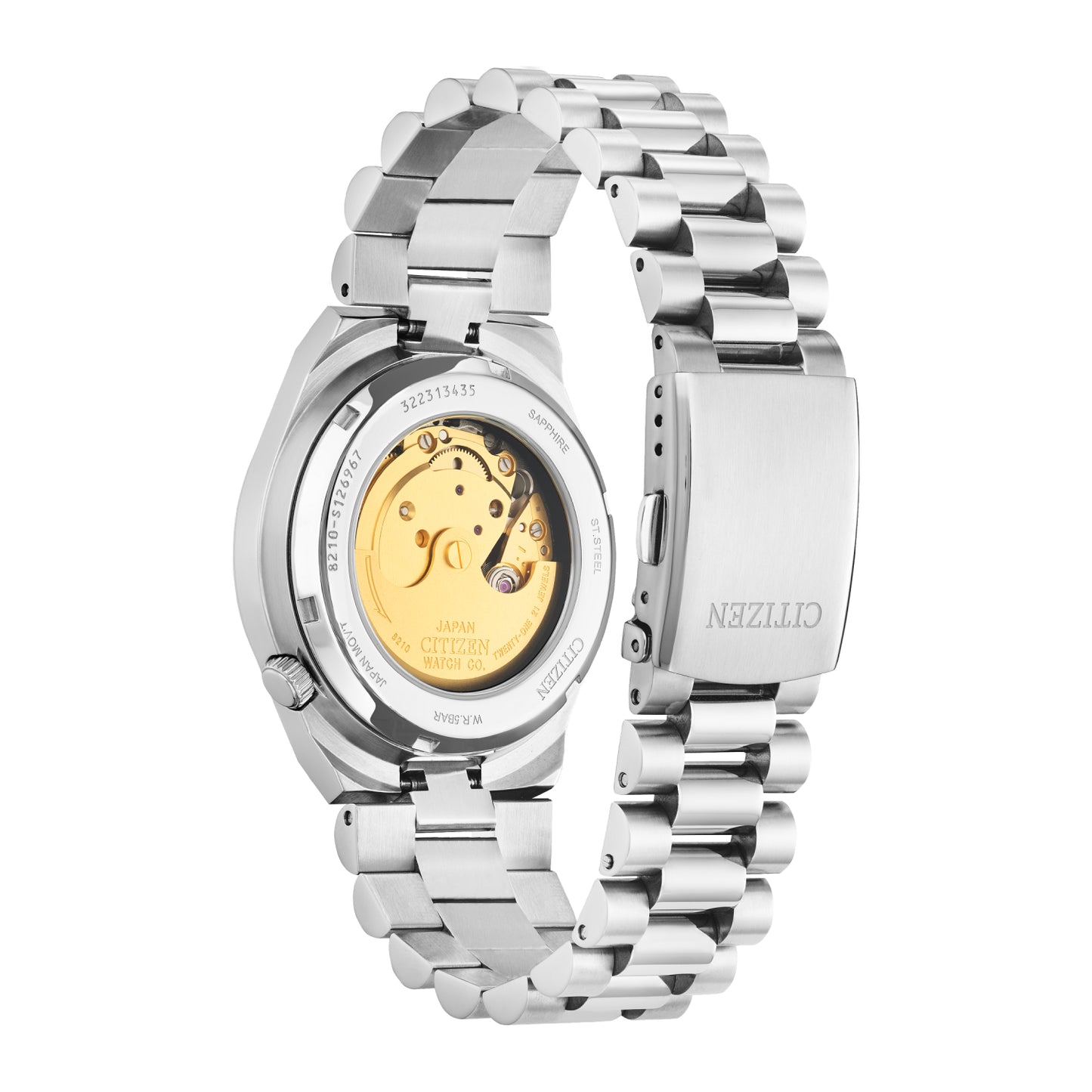 Citizen Tsuyosa Automatic Men's 40mm Silver Bracelet Watch - Yellow Dial