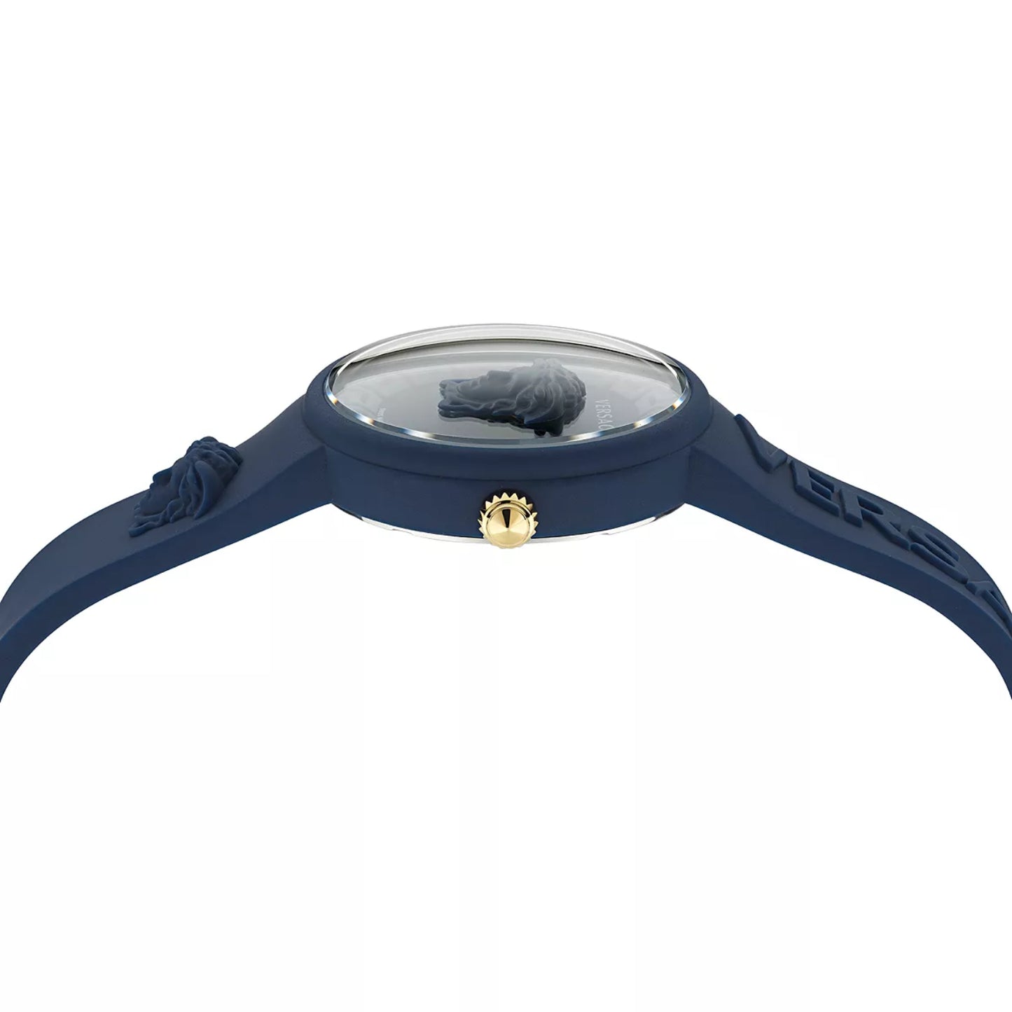 Reloj unisex Versace Medusa Pop de 39 mm con correa suiza y estuche, color azul