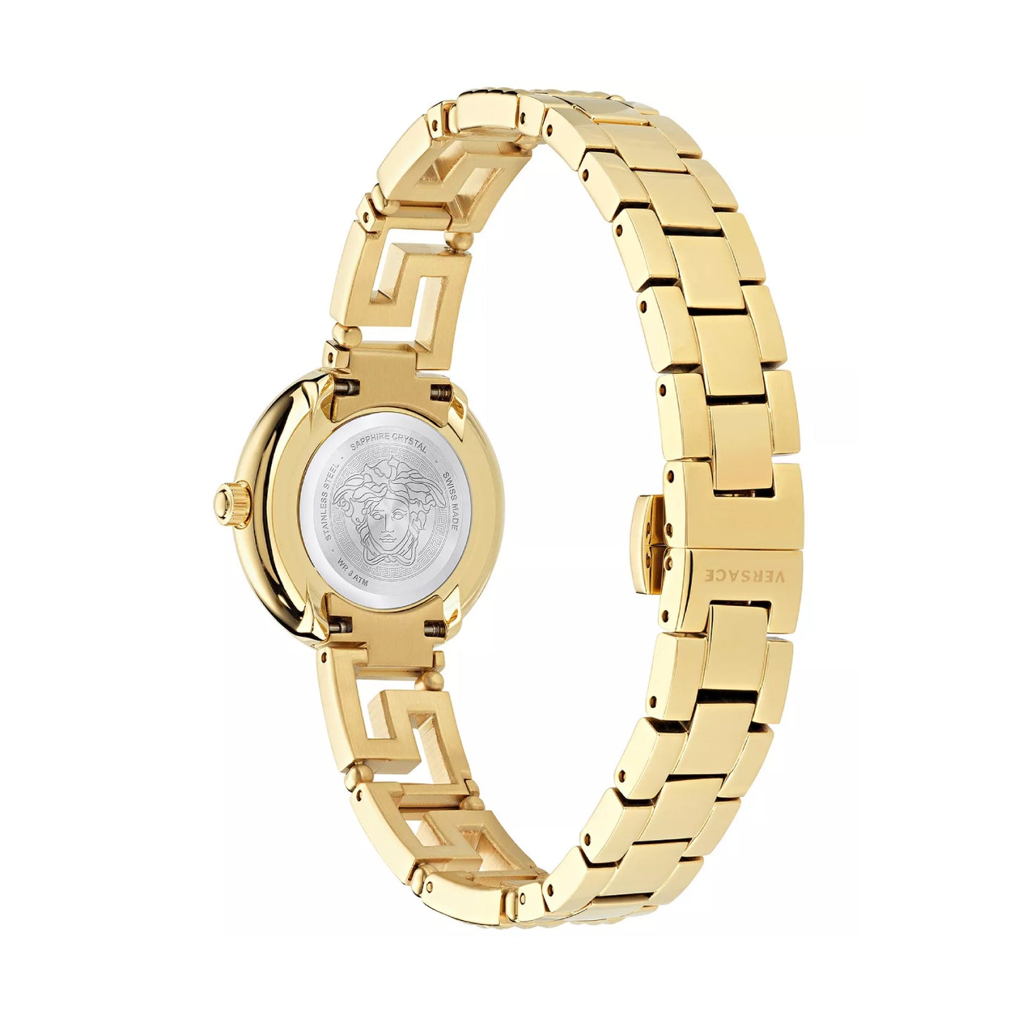 Reloj de pulsera suizo Versace Greca Goddess para mujer de 28 mm - Dorado