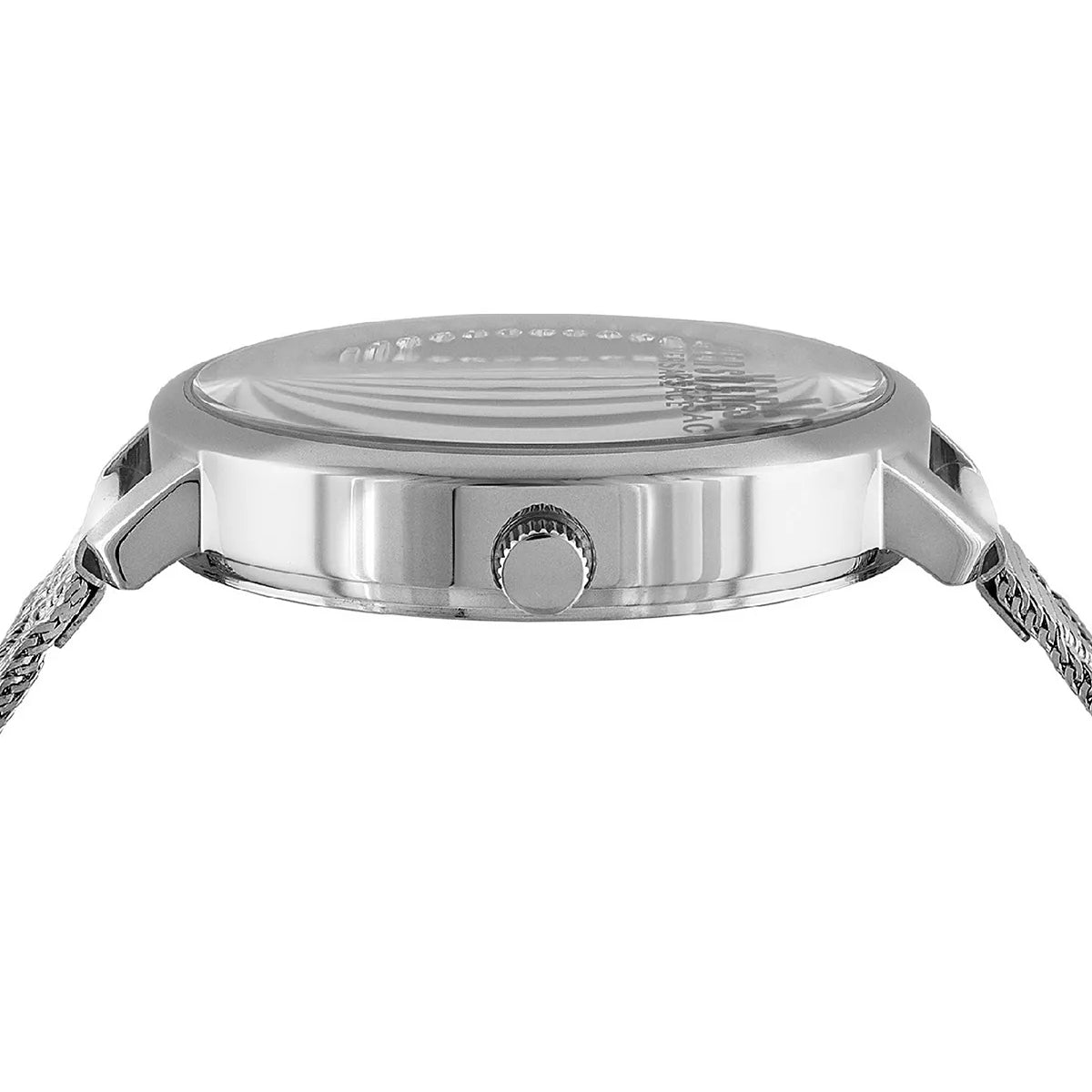 Versus Versace Lavillette Crystal Women's 36mm Two-Hand Silver Bracelet Watch - Black Dial