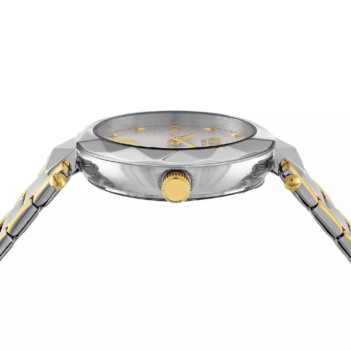 Versus Versace Covent Garden Men's 36mm Two-Tone Bracelet Watch - Silver Dial