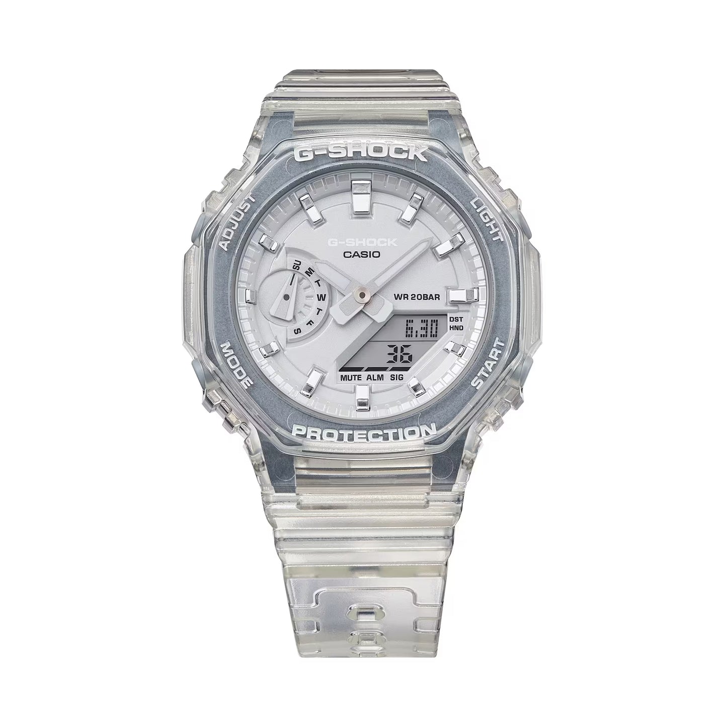Reloj Casio G-Shock de cuarzo digital y analógico con correa de resina para mujer de 43 mm