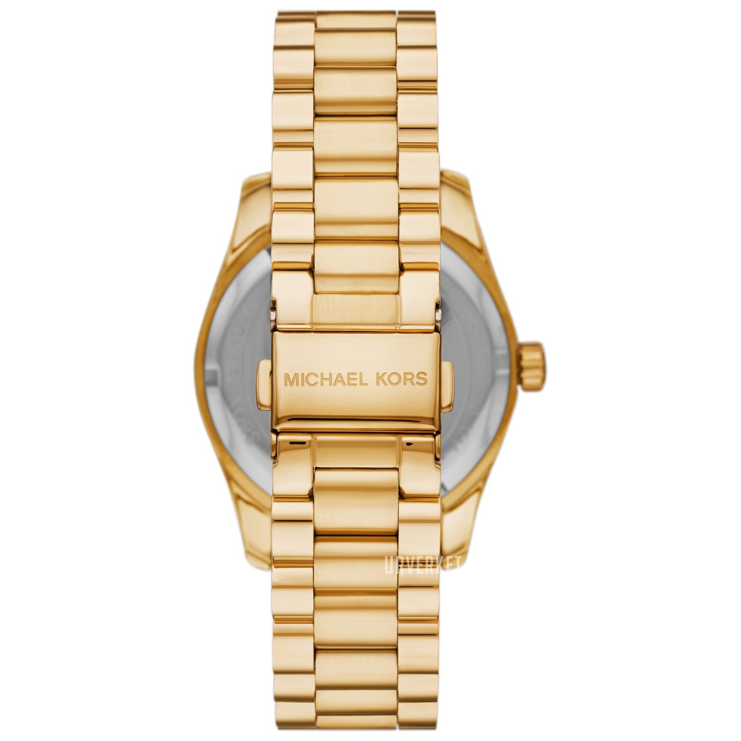 Micheal Kors Lexington Women's 38mm Quartz Gold Bracelet Watch, Bracelet and Stud Gift Set - White Dial