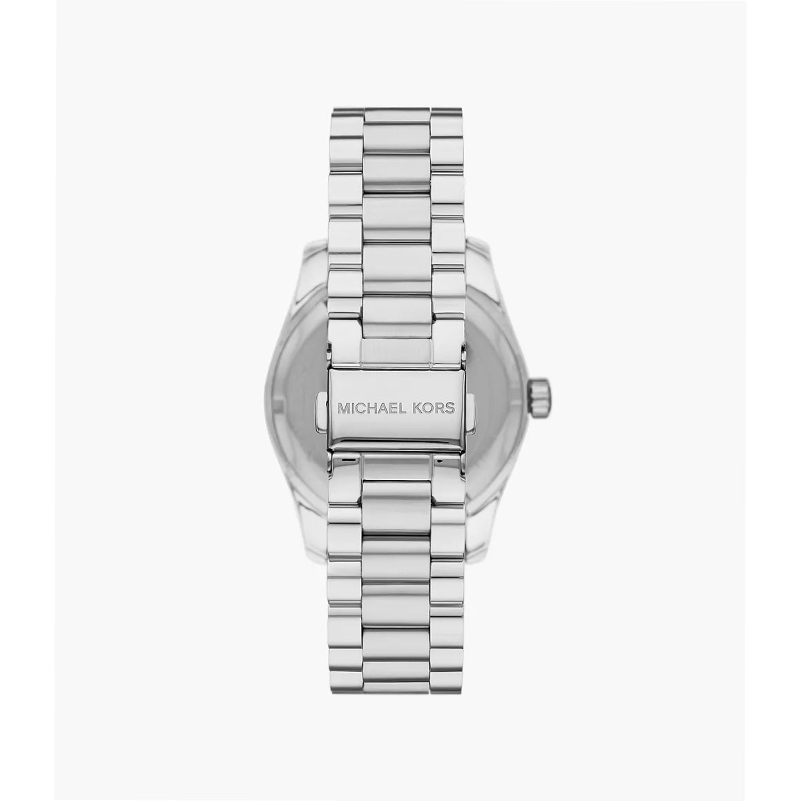 Reloj de pulsera de cuarzo plateado y juego de regalo para mujer Lexington de Micheal Kors (esfera blanca)