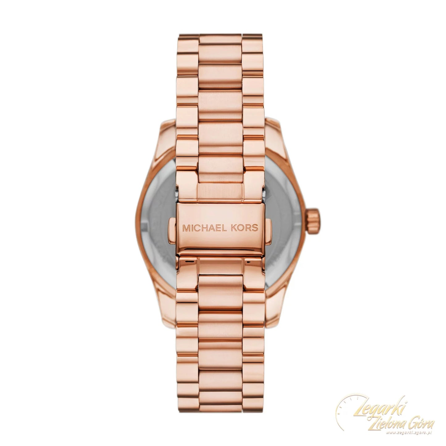 Reloj de pulsera de cuarzo en oro rosa de 38 mm para mujer de Micheal Kors Lexington, juego de regalo con brazalete y botón, esfera blanca