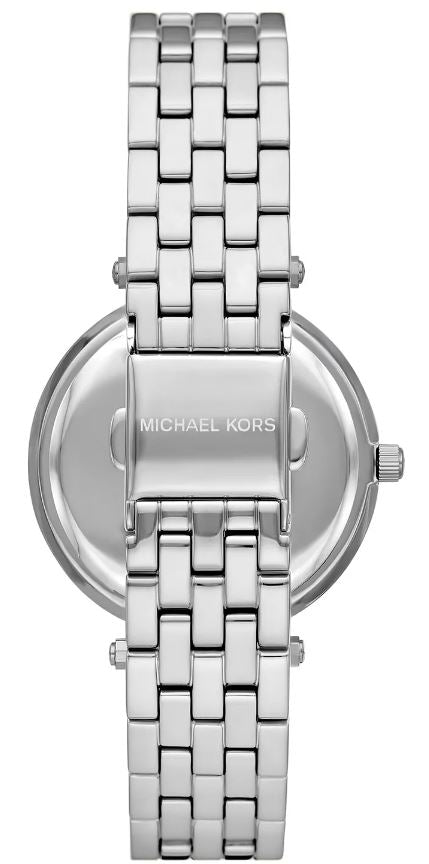 Reloj de cuarzo Michael Kors Darci para mujer, de acero inoxidable y 33 mm, color plateado 