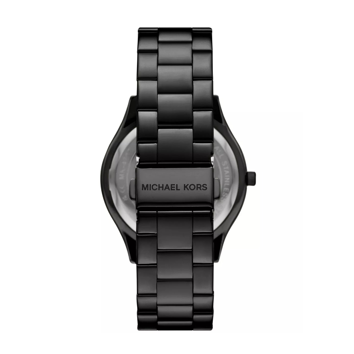 Reloj Michael Kors Slim Runway de tres manecillas para mujer, acero inoxidable negro