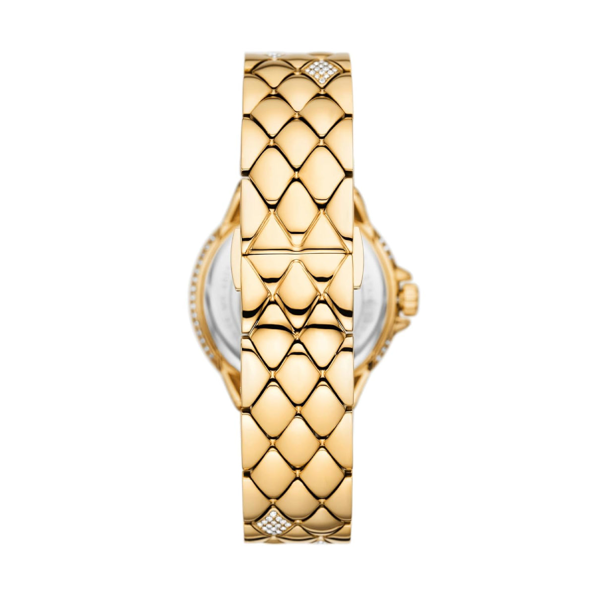 Michael Kors Camille Women's 33mm PavÃ© Gold-Tone Bracelet Watch - White Dial