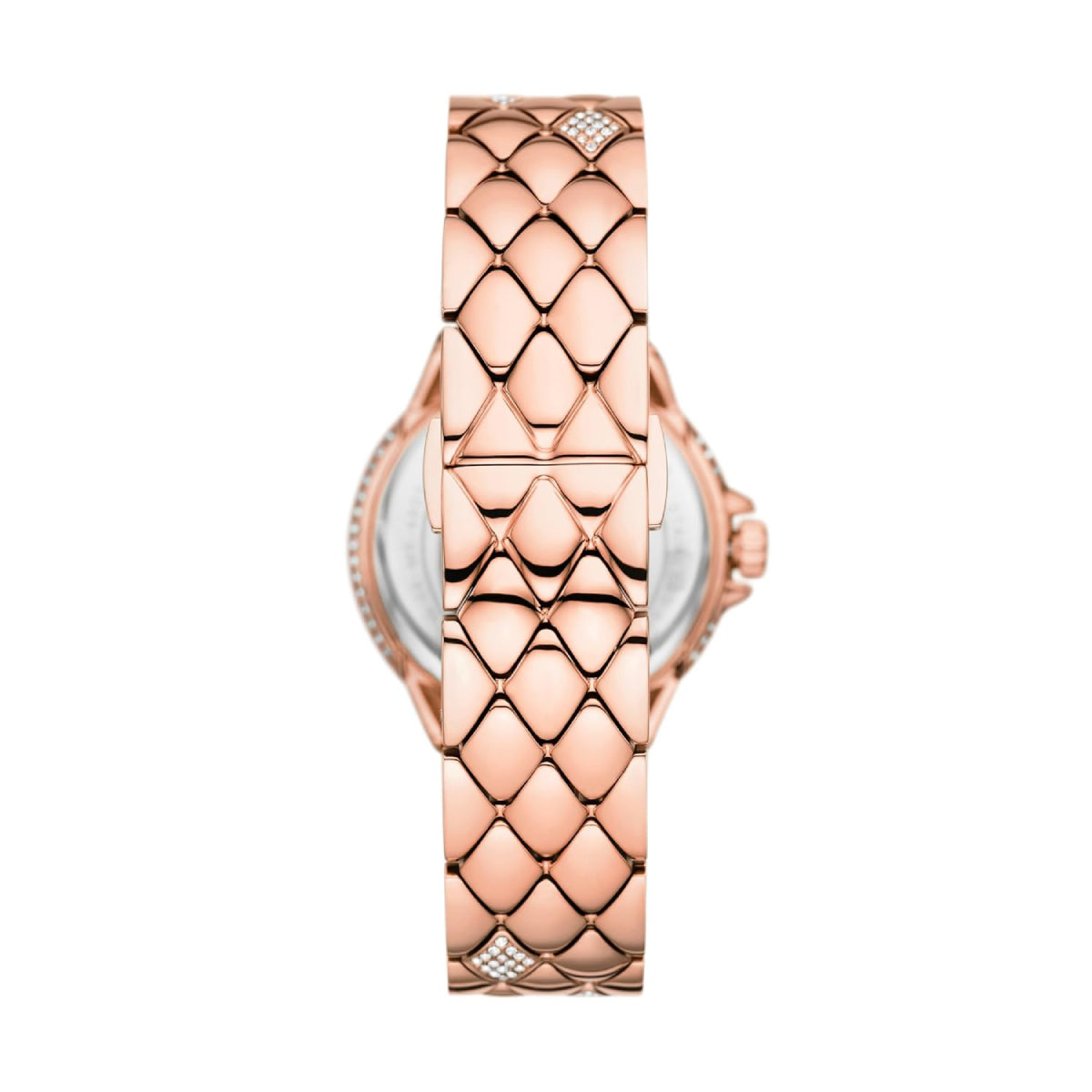 Reloj de pulsera de oro rosa de 33 mm para mujer Michael Kors Camille - Esfera blanca