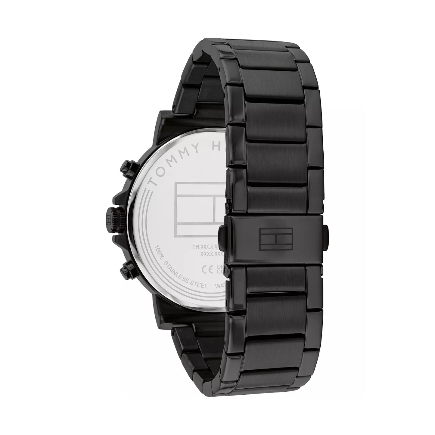 Reloj de pulsera multifunción Tommy Hilfiger de 43 mm para hombre, color negro