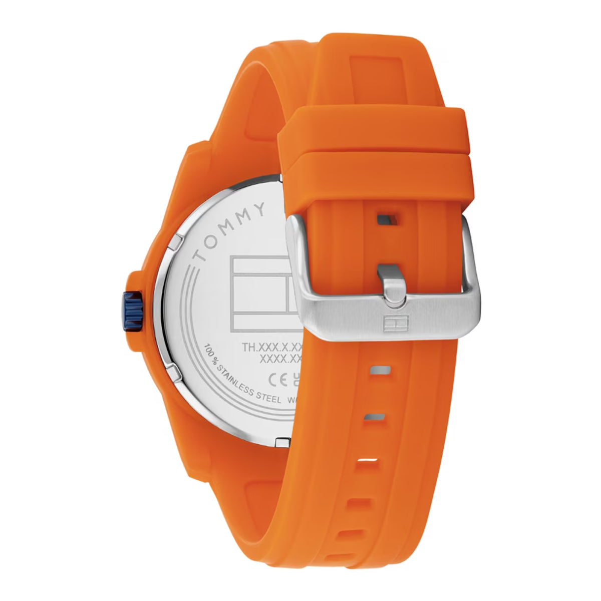 Reloj Tommy Hilfiger Austin para hombre, correa de tres manecillas, 44 mm, color naranja