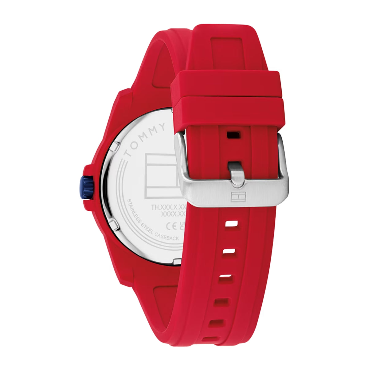 Reloj para hombre Tommy Hilfiger Austin con correa de tres manecillas de 44 mm, color rojo