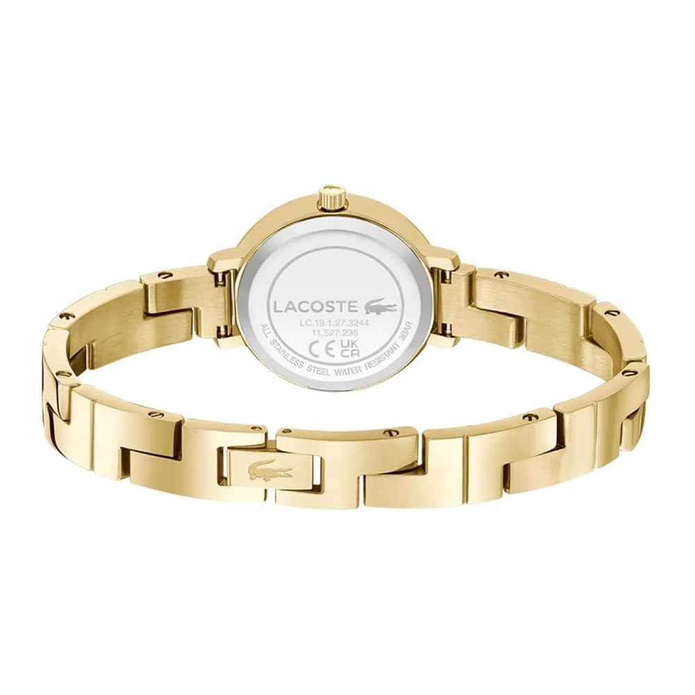 Reloj Lacoste Tivoli para mujer con pulsera de oro de 28 mm y esfera verde