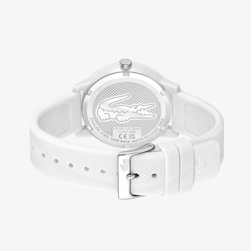 Reloj Lacoste L.12.12 Go para mujer, correa de tres manecillas, 42 mm, color blanco