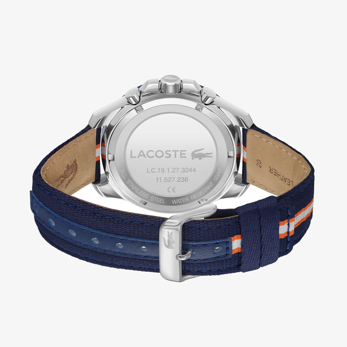 Reloj Lacoste Toranga de 44 mm con correa multicolor y esfera azul marino