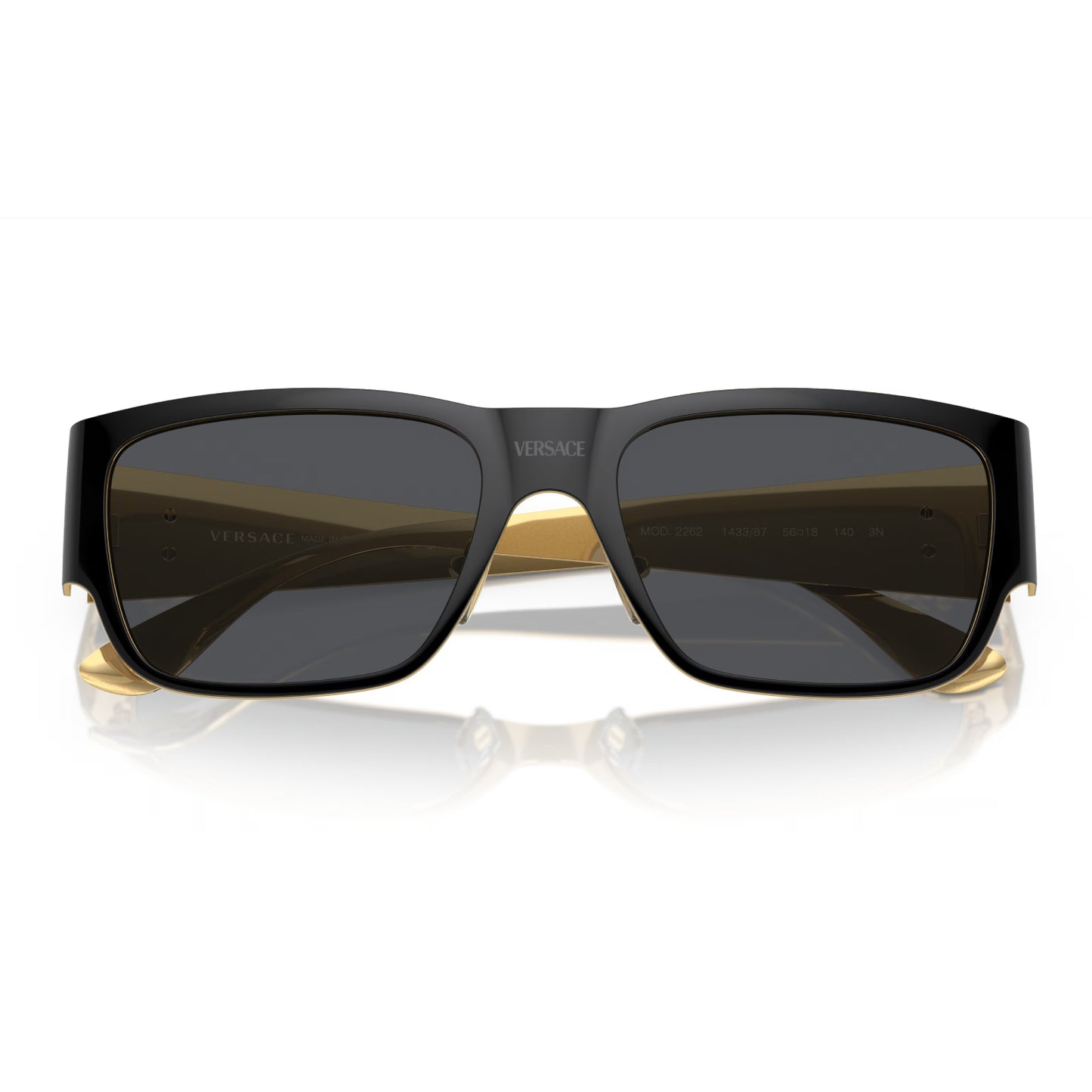 Gafas de sol cuadradas de color liso VE2262 para hombre de Versace