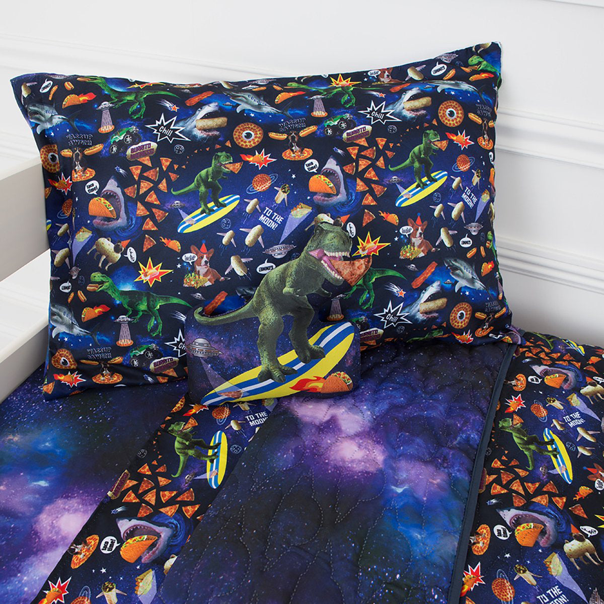 Juego de cama de 5 piezas Bixbee Meme Space Odyssey, azul