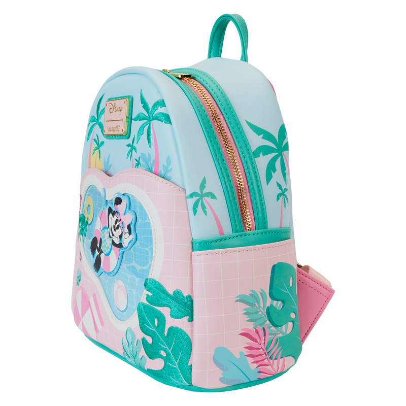 Mochila pequeña para piscina estilo vacaciones de Minnie Mouse de Loungefly