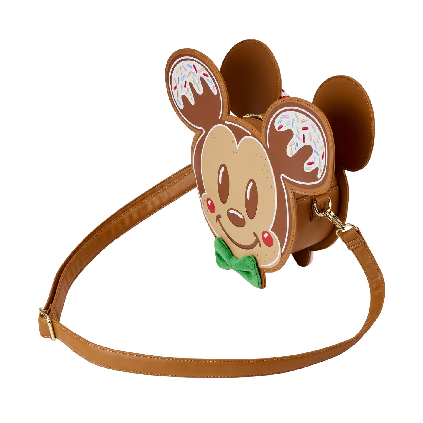 Loungefly Disney Mickey & Minnie Gingerbread Cookie Crossbody Bag