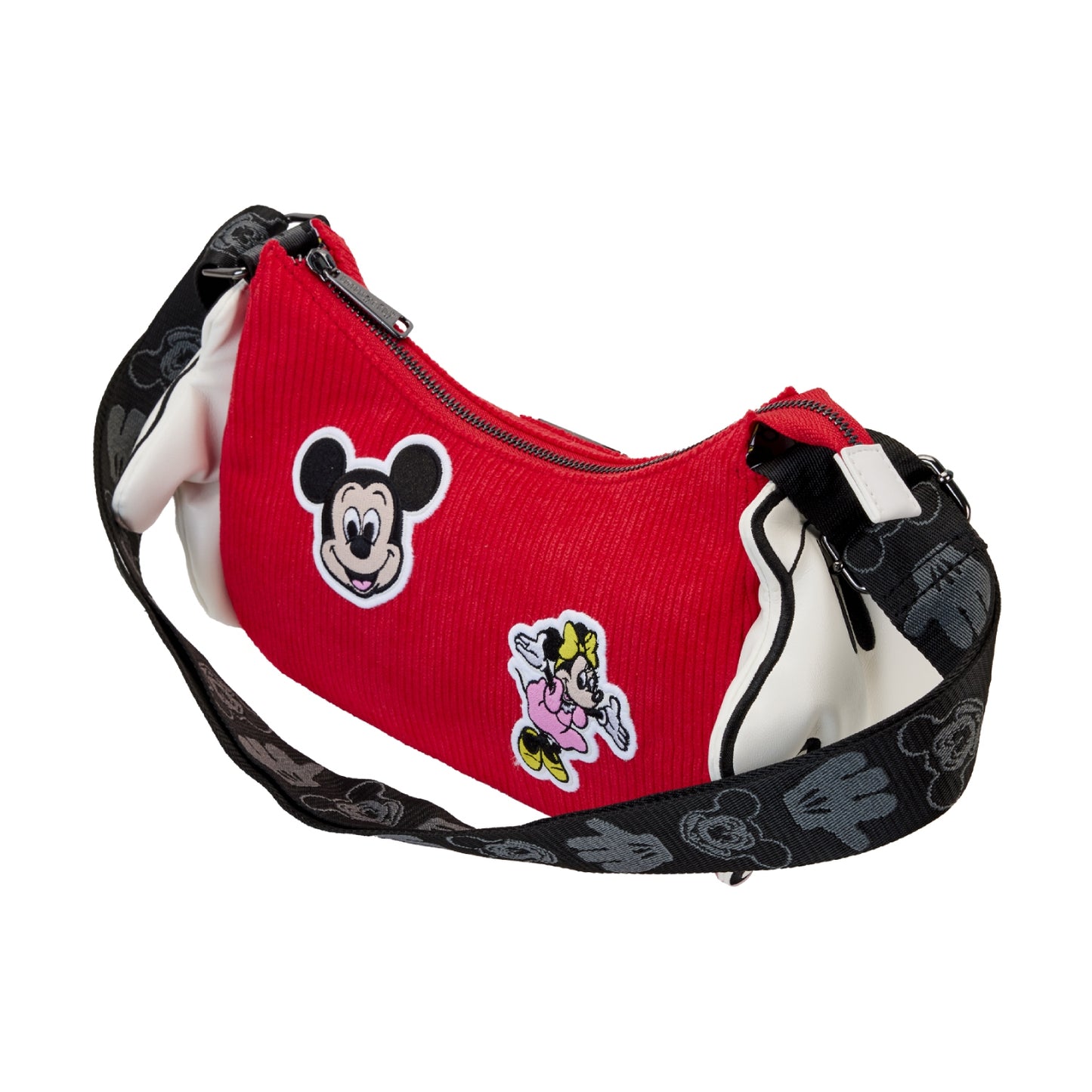 Bolso bandolera con guantes clásicos de Mickey y Minnie Disney100 de Loungefly