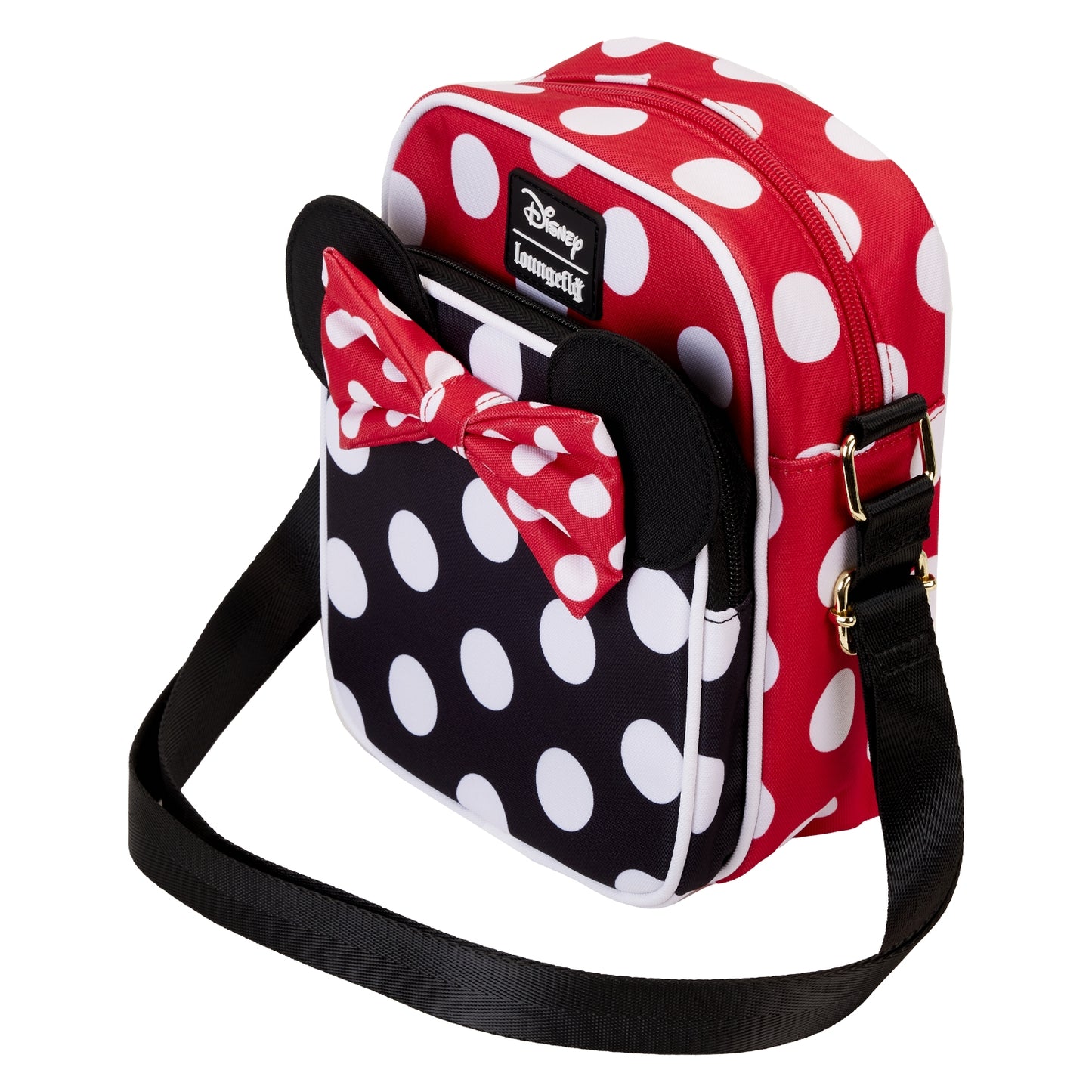 Loungefly Disney Minnie Mouse Rocks the Dots Classic Nylon Passport Crossbody Bag