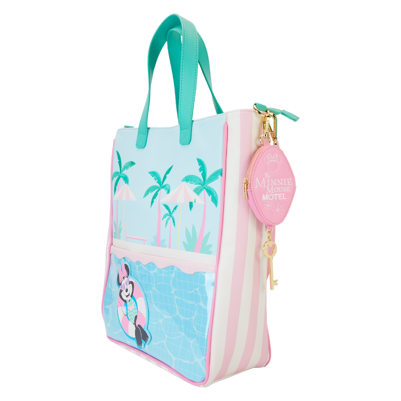 Loungefly Minnie Mouse Vacation Style Poolside Tote Bag with Coin Bag