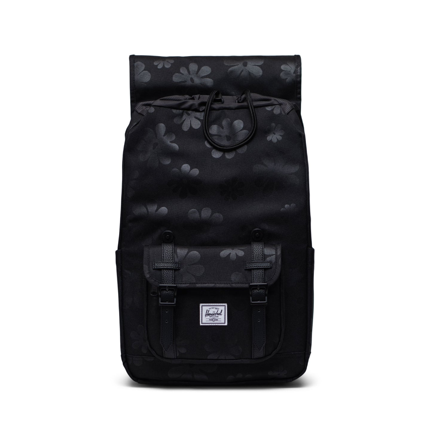 Mochila Herschel Little America de 21 l de volumen medio: diseño floral en color negro