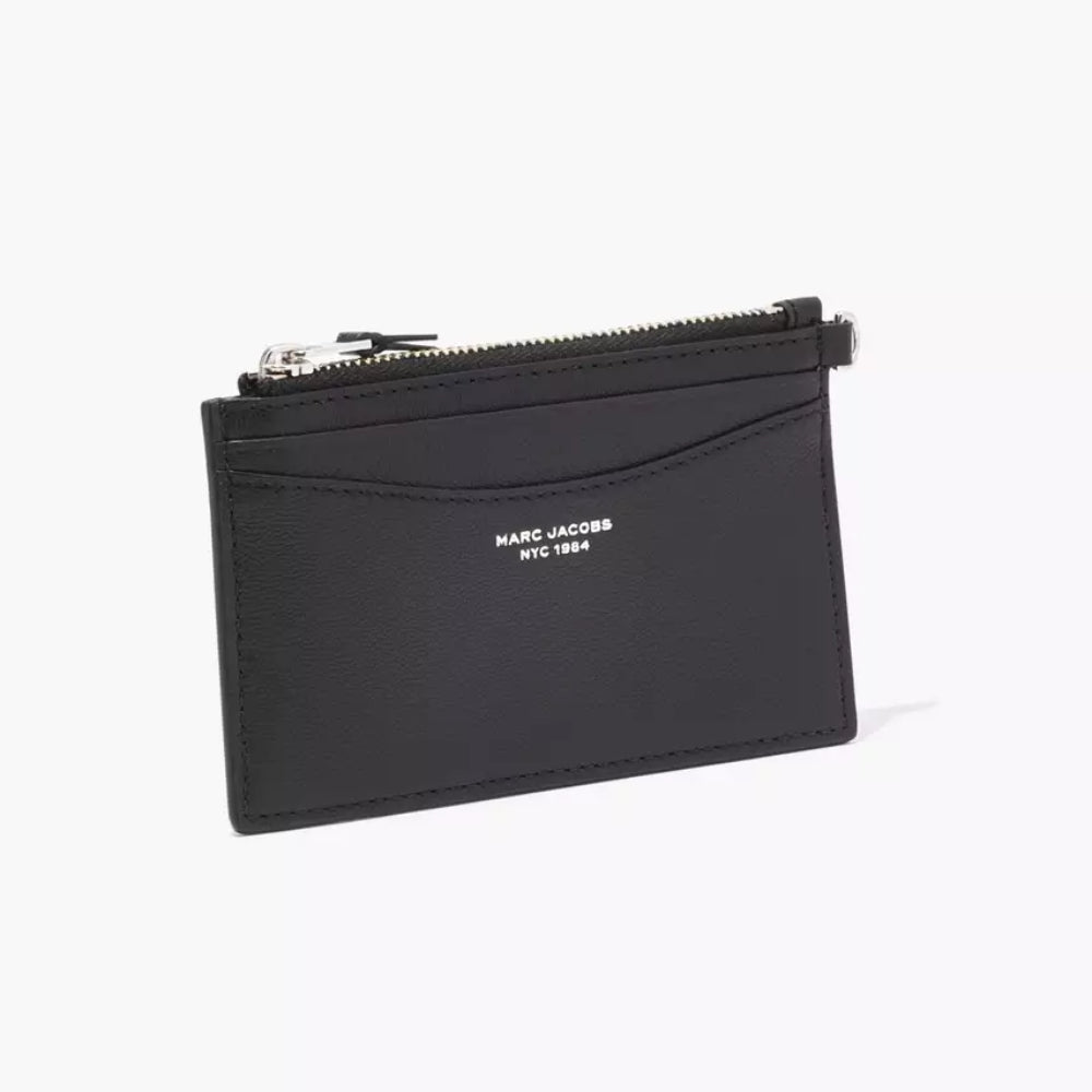 Bolso de mano con cremallera superior de 3,5" The Slim 84 de Marc Jacobs, color negro