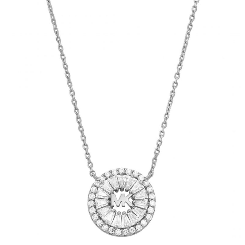 Michael Kors Women's Cubic Zirconia Necklace in Sterling Silver