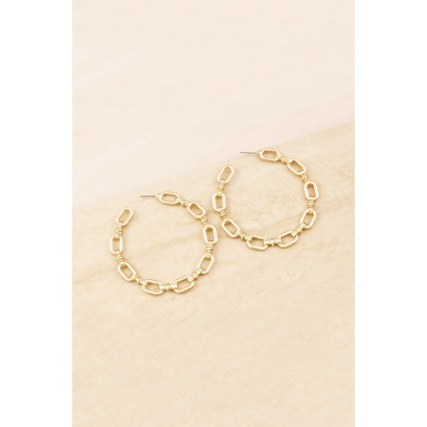 Ettika Women's Geometry 18k Gold Plated Hoop Earrings