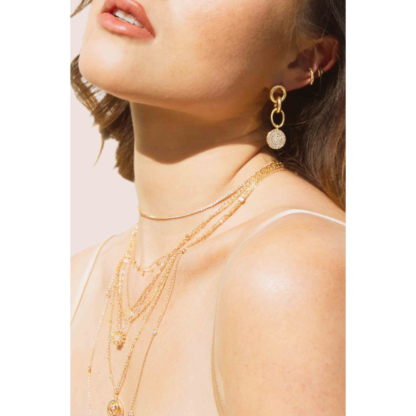 Ettika 28" Adjustable Box Choker in 18k Gold Plate Over Brass