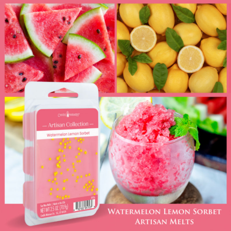 Candle Warmers 2.5 oz Artisan Wax Melts - Watermelon Lemon Sorbet