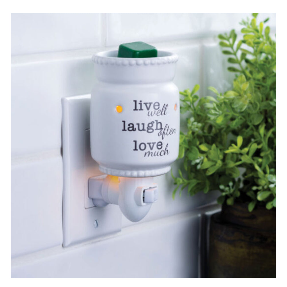 Candle Warmers Pluggable Fragrance Warmer - Live Laugh Love design