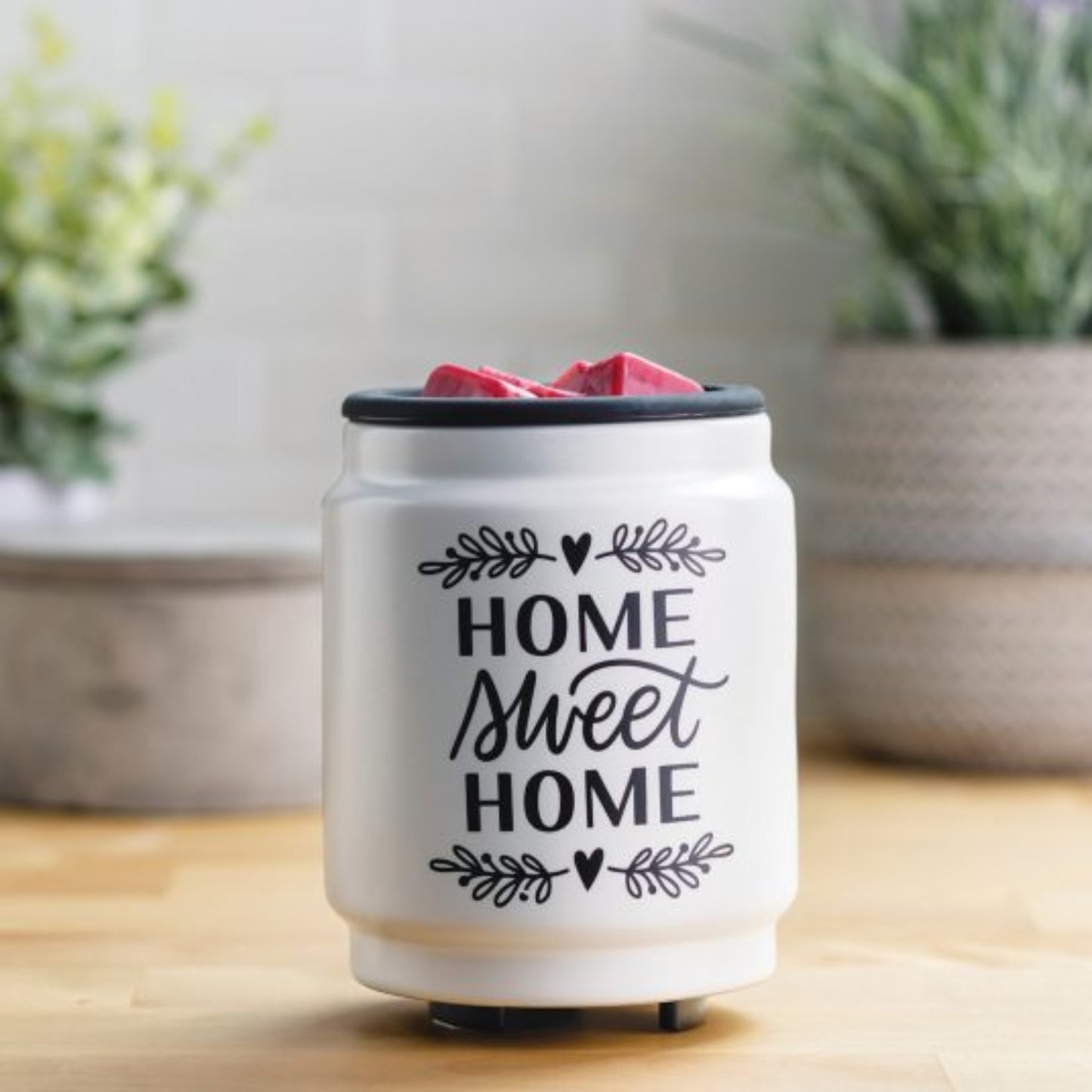 Calentadores de velas Home Sweet Home Flip Dish Wax Warmers - Blanco