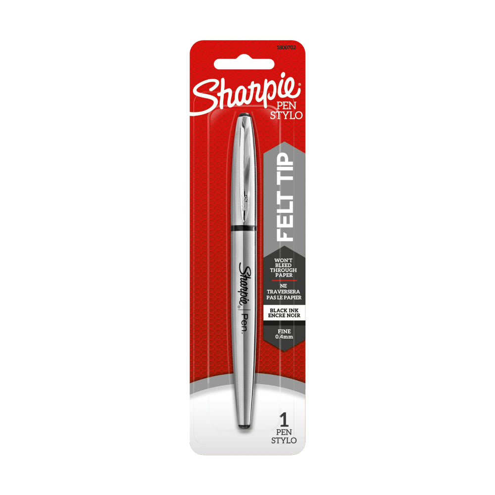 Sharpie Stainless Steel Fine Point 0.4mm Grip Pen - Black