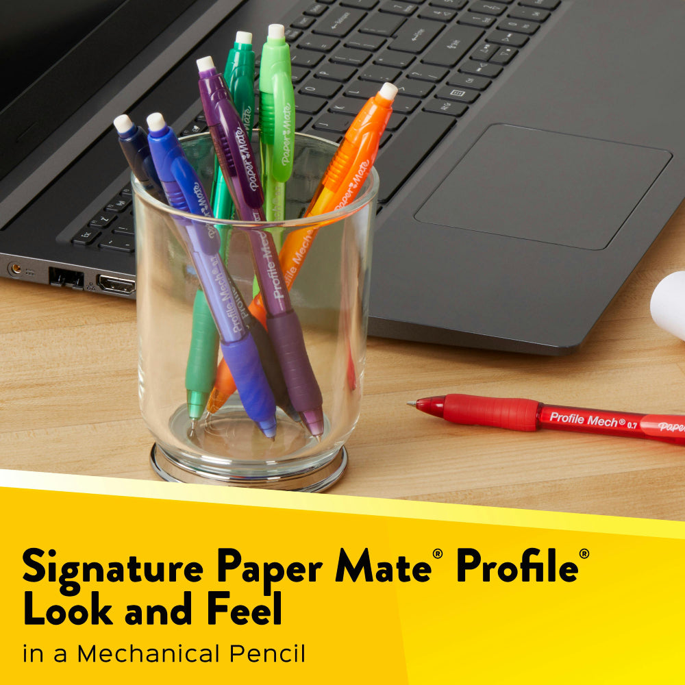 Paper Mate Profile 0.7mm Mechanical Pencils ( Set of 12) - Black