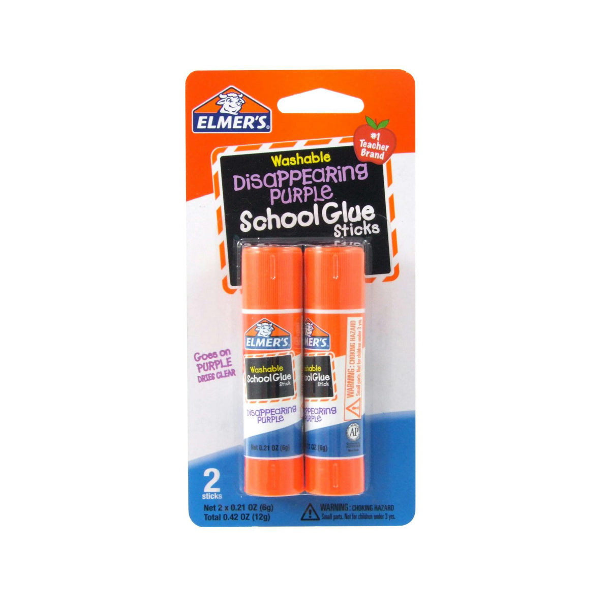 Elmer's Small School Glue Sticks (Set of 2) - Disappearing Purple